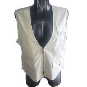 Vintage 90's Authentic Travel Wear  Zippered Vest XL